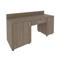 Стол с 2-мя тумбами и бортиком (левый) LIGHT С-СТ-170 Л Вяз Благородный