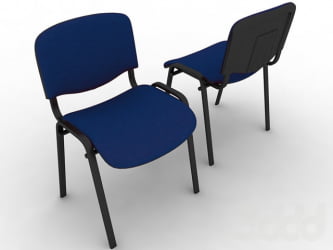 Стул для посетителей Изо В-10 Синее