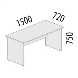 Большой письменный стол Альфа 64.10 Дуб Кронберг