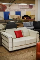 Белый диван Кватро Elephant textile legend Молочный