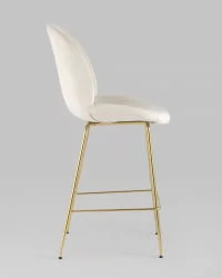 Стул полубарный Beetle со спинкой gold Бежевый