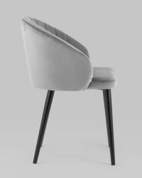 Стул с подлокотниками Брюссель велюр Серый