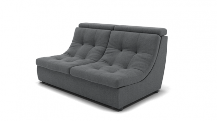 Диван Монако-1 (ЗР) Цвет фасада: Светло серый; Тип: Прямой; Материал фасада: Металл/Велюр