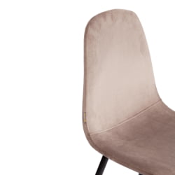 Стул БРЕЕЗЕ (мод. ДЖСC-58) Велюр/металл , 44 х 53 х 86 см, коффее (кофейный) ХЛР 9 / черный / BREEZE (mod. JSC-58) coffee HLR