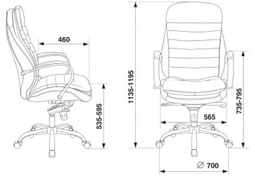 Кресло руководителя Бюрократ T-9950 экокожа BLACK