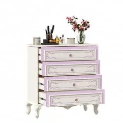 Комод с 4 ящиками Маркиза ЛД 517.025.000 Алебастр