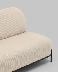 Диван Стоун велюр рельефный молочный