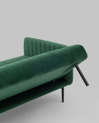 Диван прямой Дрезден велюр Зеленый