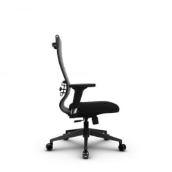 Кресло офисное МЕТТА B 2b 19/2D, Основание 17832 Комплект 4 Светло-серое Черное