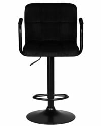 Стул барный DOBRIN KRUGER ARM BLACK (черный вельвет (LAR-E2041-52))