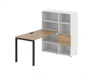 Рабочая станция EDIS EURST 1113 Дуб Денвер светлый Черный Белый