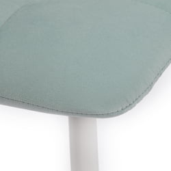 Стул CХИЛЛЙ МАКС Велюр/металл , 45 х 54 х 90 см , бирюзовый 20/белый / CHILLY MAX