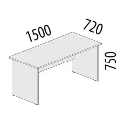 Большой письменный стол Альфа 63.10 Дуб кобург
