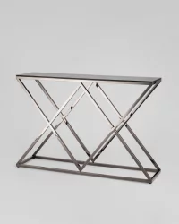 Консоль ИНСИГНИЯ 115x30 Темный хром стекло smoke