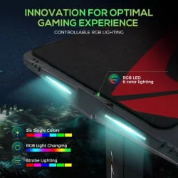 Геймерский стол EUREKA ERK-EGD-S62B Черный с RGB