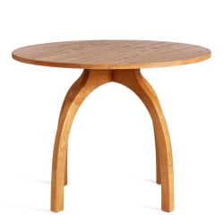 Круглый стол из дерева THONET (mod.T9108) дерево вяз, 100х75 см, Груша (№3)