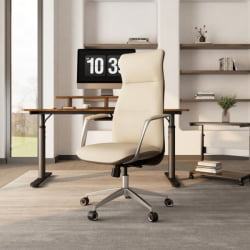 Эргономичное кресло руководителя Еурека ОC08-ОВ, белое / Eureka OC08-OW,