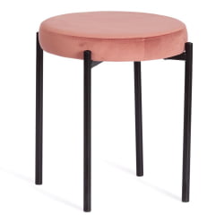Металлический стул REVO (mod. 7034) ткань/металл, 44 х 44 х 47 см, коралловый barkhat 15 /черный