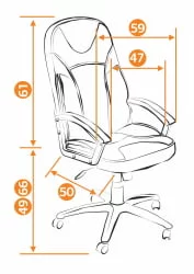Кресло руководителя Twister черный 36-6
