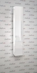 Узкий шкаф в прихожую Хоп Шелф Стекло Беленый дуб