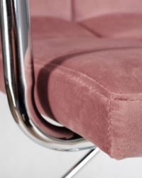 Стул барный DOBRIN KRUGER ARM (пудрово-розовый велюр (MJ9-32)) 2 шт