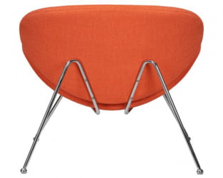 Кресло дизайнерское ДОБРИН ЕМИЛЙ (оранжевая ткань АФ, хромированная сталь) 2 шт / DOBRIN EMILY AF,