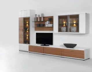 Шкаф-витрина Корано Бм.Кор-01 левый Ольха