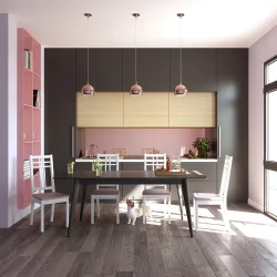 Стол обеденный Пегас 160x95 Эмаль белая Морилка Дуб золотой