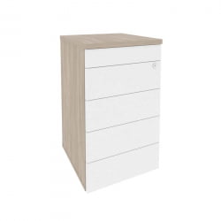 Тумба приставная (ТИП-ОН) ОНИКС О.ТП-4 ТИП Дуб Аттик/Белый / (TIP-ON) ONIX O.TP-4 TIP