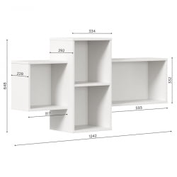 Полка навесная Мотокросс ЛД 535.080.000 Серый шелк