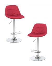 Стул барный ДОБРИН ДИНА (бордовый) 2 шт / DOBRIN DINA