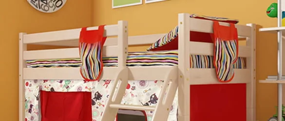 Кровать-домик Соня Вариант 12 с наклонной лестницей