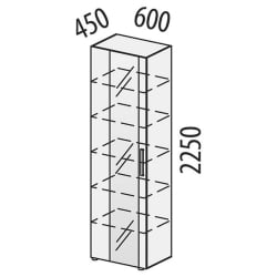 Шкаф-витрина большой (лев/прав) Николь 603.06