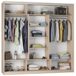 Шкаф-купе Б-220х235х60-2(Белый-Д8Д8Д8) / B-220х235х60-2(Белый-D8D8D8)