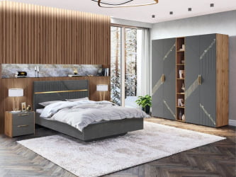 Комод в спальню Монако 902.19 Дуб Вотан Оникс Графит