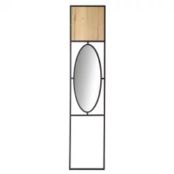 Панель для прихожей с зеркалом Loft Дуб Натур