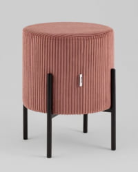 Пуф Кейси велюр рельефный коралловый