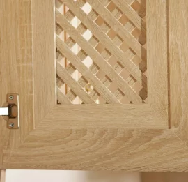 Шкаф кухонный 800 высокий с решеткой Кантри ЛД 235.343.000 Сономе эйч светлая