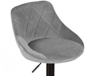 Стул барный DOBRIN LOGAN BLACK (серый велюр (MJ9-75)) 2 шт