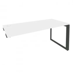 Стол-приставка на О-образном м/к к опорным элементам ОНИКС О.МО-СПР-4.7 Белый Бриллиант/Антрацит / ONIX O.MO-SPR-4.7