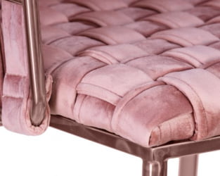 Стул барный ДОБРИН ЕММА РОСЕ ГОЛД (розовый велюр (ВФ-10)) 4 шт / DOBRIN EMMA ROSE GOLD (VF-10))