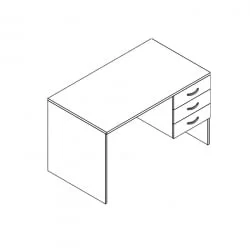 Стол преподавателя однотумбовый АЛц.СПО-2 Бук бавария