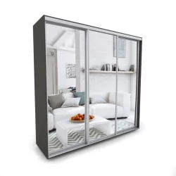 Шкаф-купе 3-х дверный Акцент-Сим З 2400х600 Венге