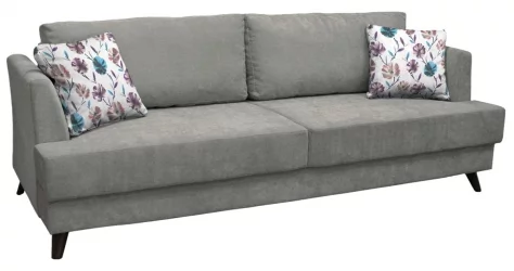 Диван-кровать Дамаск ТД 212. Лаундж 13 Серый/ Фибра 2385/2 Вьюнки