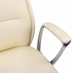 Кресло руководителя BRABIX PREMIUM Adept EX-752, синхромеханизм, алюминий, экокожа, бежевое