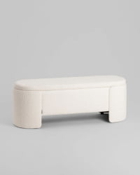 Банкетка Такс с местом для хранения букле белый / Taks