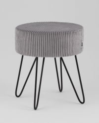 Пуф Спейси велюр рельефный светло-серый