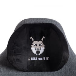 Кресло iWolf ткань, черный/серый
