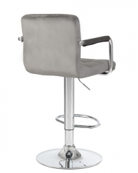 Стул барный DOBRIN KRUGER ARM (серый велюр (MJ9-75)) 2 шт