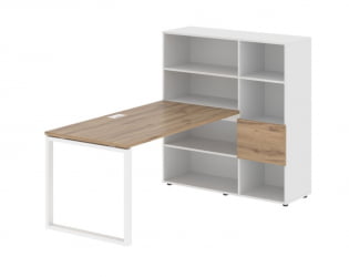 Рабочая станция EDIS EQRST 1215 Дуб Денвер светлый Белый Белый